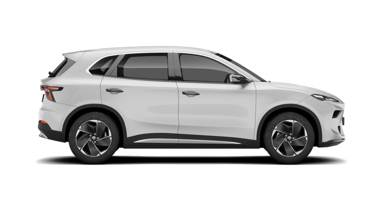 White MG S5 EV SUV for EV leasing